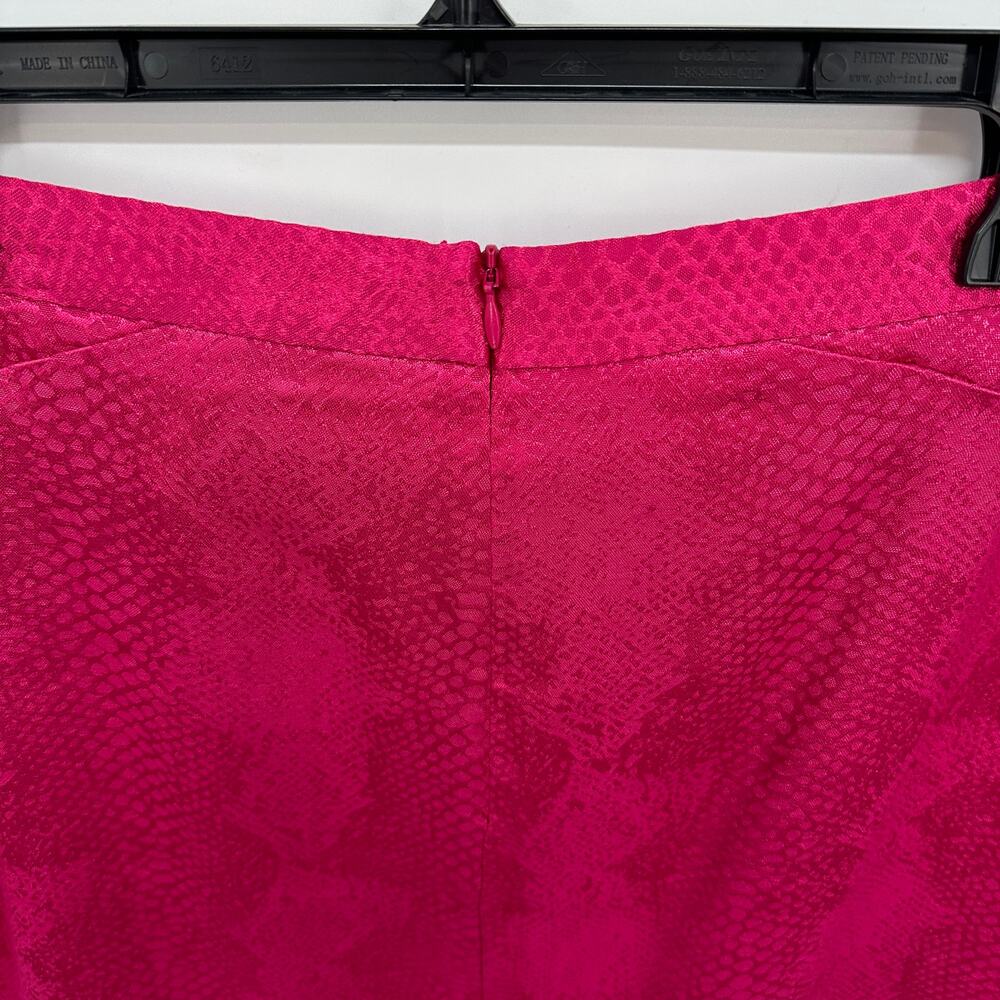 NBD NWT Revolve Terra Fuchsia Satin Snakeskin Mini Skirt // L - Picture 9 of 13